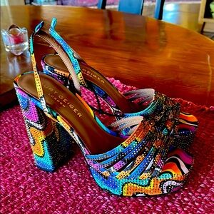 Kurt Geiger Vibrant Multicolor Strappy Heels